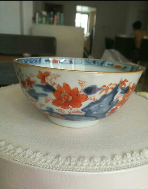 古玩陶瓷清中晚期-青花礬紅描金碗拍賣，當前價格1580元