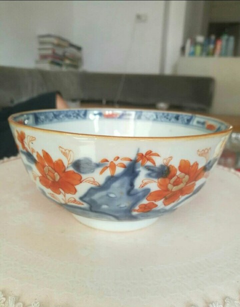 古玩陶瓷清中晚期-青花礬紅描金碗拍賣，當前價格1580元