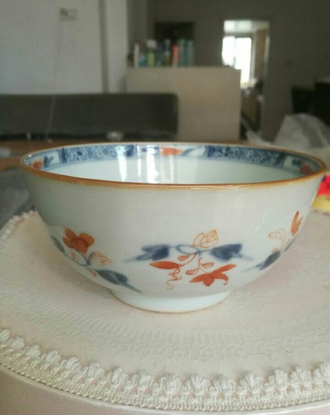古玩陶瓷清中晚期-青花礬紅描金碗拍賣，當前價格1580元