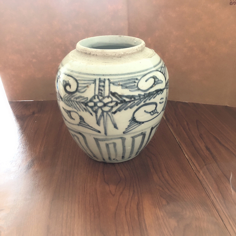 古玩陶瓷清中期青花喜字紋罐拍賣，當(dāng)前價(jià)格880元