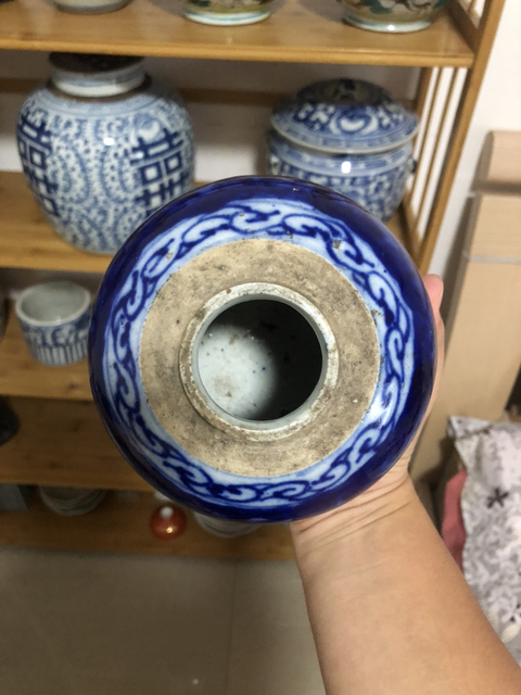 古玩陶瓷囍字紋青花罐拍賣，當(dāng)前價格488元