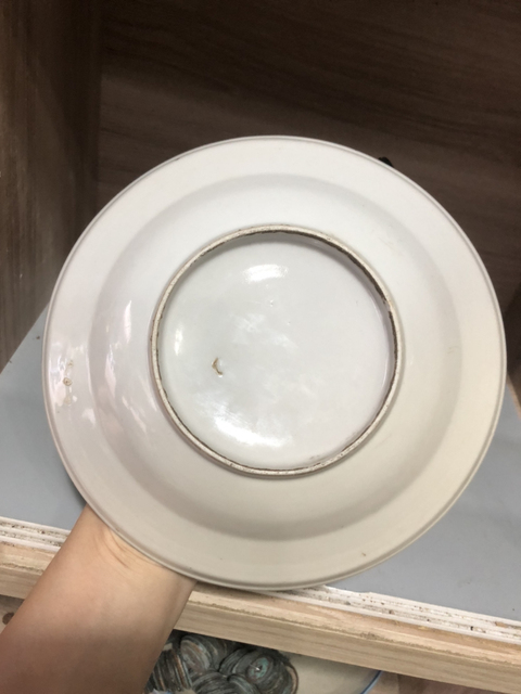 古玩陶瓷民國花鳥紋粉彩盤拍賣，當前價格800元
