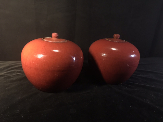 古玩陶瓷清中期·祭紅釉西瓜罐拍賣，當(dāng)前價(jià)格12000元