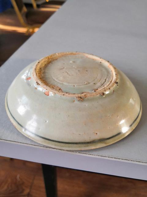 古玩陶瓷明代回青青花壽紋盤拍賣,當前價格1300元