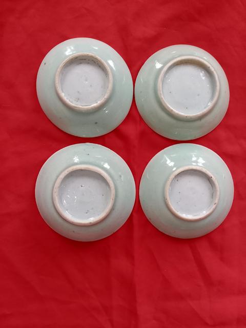 古玩陶瓷豆青釉杯碟拍賣，當前價格1999元