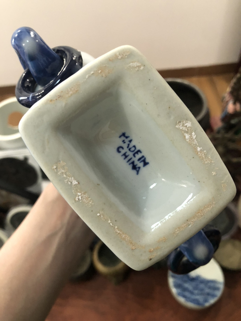 古玩陶瓷龍鳳紋青花五管瓶拍賣,當前價格299元