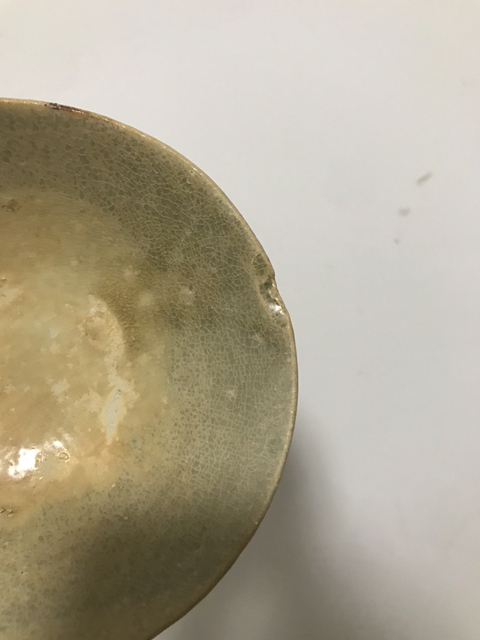古玩陶瓷唐代越窯玉璧底青瓷盞拍賣,當(dāng)前價(jià)格800元