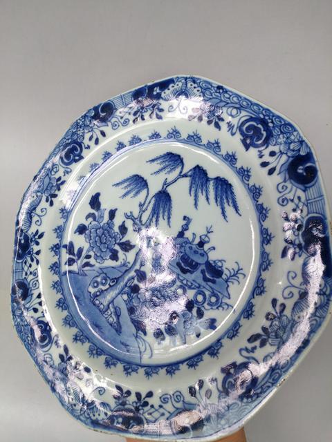 古玩陶瓷清早期細(xì)路精品青花樹石花卉博古紋八方賞盤拍賣,當(dāng)前價(jià)格1999元
