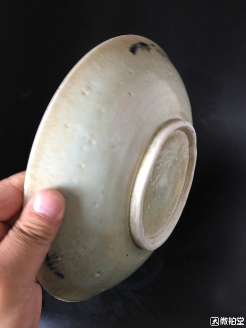 古玩陶瓷魚藻紋青花盤拍賣，當前價格1000元