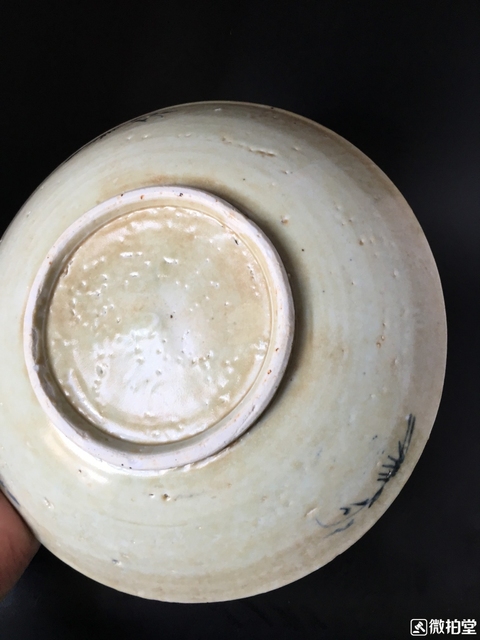 古玩陶瓷魚藻紋青花盤拍賣，當前價格1000元