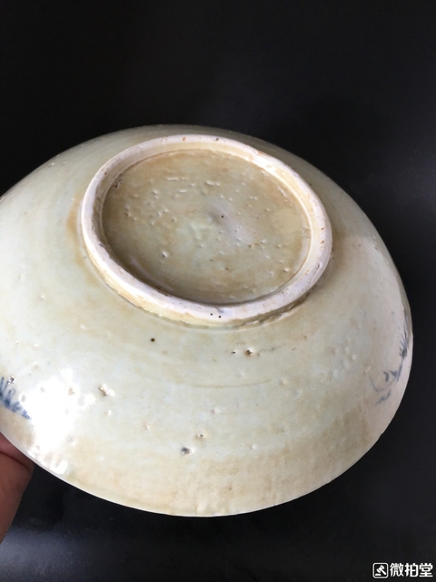 古玩陶瓷魚藻紋青花盤拍賣，當前價格1000元