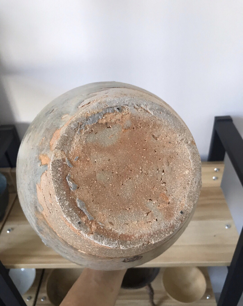 古玩陶瓷唐代鈞窯窯變雙系盤口瓶拍賣,當前價格15000元