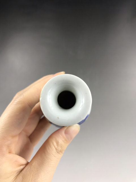 古玩陶瓷已保真-明末清初青花花蕾瓶拍賣，當前價格1440元