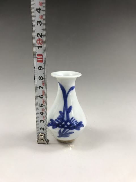 古玩陶瓷已保真-明末清初青花花蕾瓶拍賣，當前價格1440元