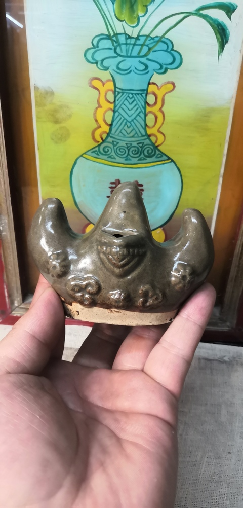 古玩陶瓷清茶葉末釉筆山,硯滴拍賣,當前價格1898元