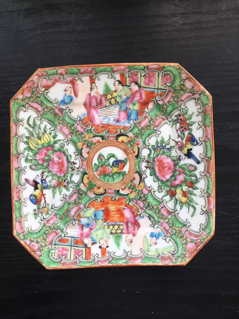 古玩陶瓷廣彩人物紋方盤拍賣,當前價格299元