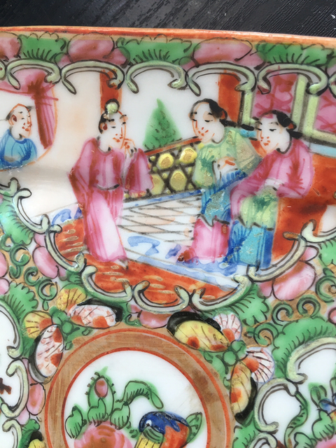 古玩陶瓷廣彩人物紋方盤拍賣,當前價格299元
