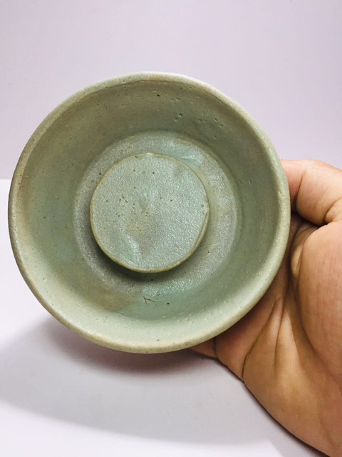 古玩陶瓷元明龍泉釉盞托座拍賣,當前價格1200元