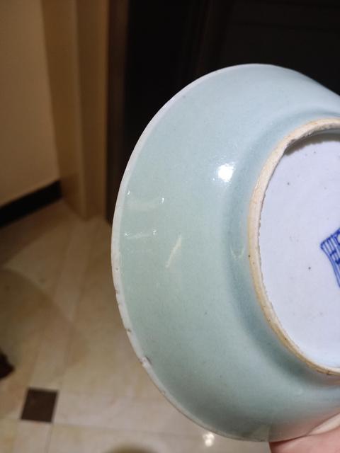 古玩陶瓷清中期豆青釉盤拍賣，當(dāng)前價(jià)格999元