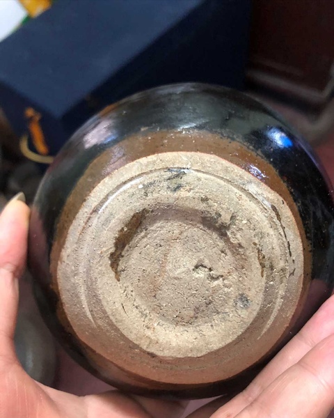 古玩陶瓷南宋吉州窯月映梅黑釉盞拍賣，當前價格5888元