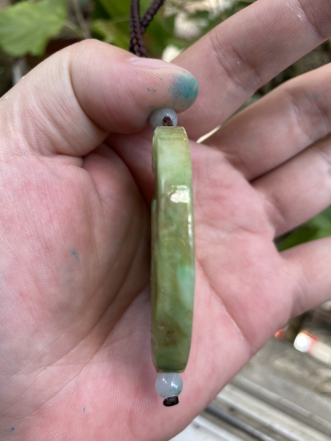 古玩玉器翡翠圓牌拍賣，當前價格1500元