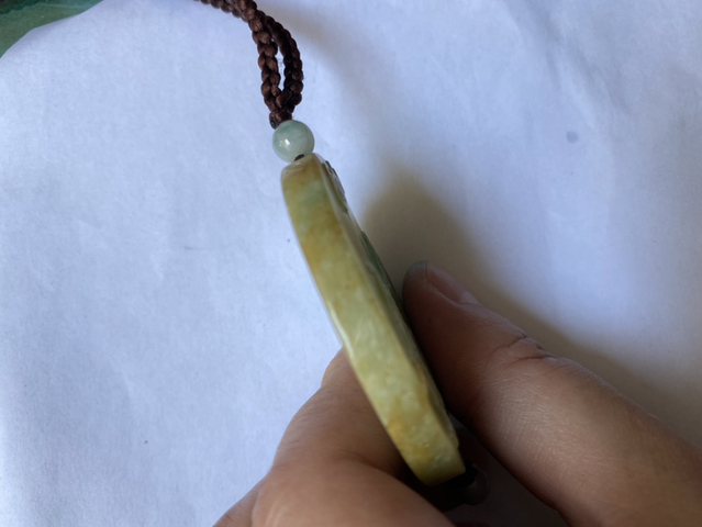 古玩玉器翡翠圓牌拍賣，當前價格1500元