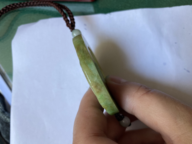 古玩玉器翡翠圓牌拍賣，當前價格1500元