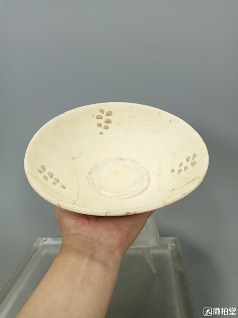 古玩陶瓷點彩碗拍賣，當前價格300元