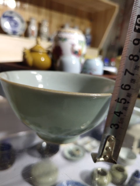 古玩陶瓷豆青釉碗拍賣，當前價格666元