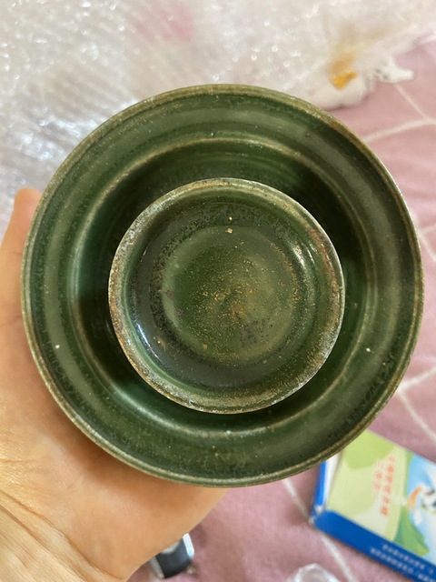古玩陶瓷明綠釉盞拍賣，當(dāng)前價(jià)格800元