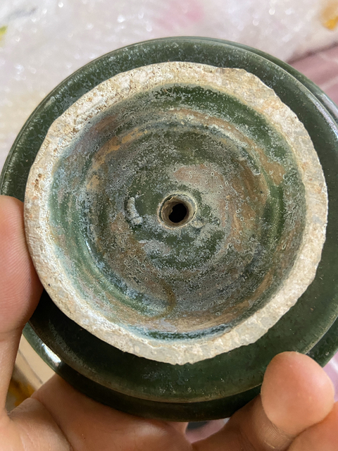 古玩陶瓷明綠釉盞拍賣，當(dāng)前價(jià)格800元