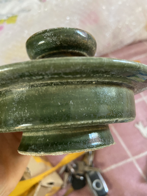 古玩陶瓷明綠釉盞拍賣，當(dāng)前價(jià)格800元
