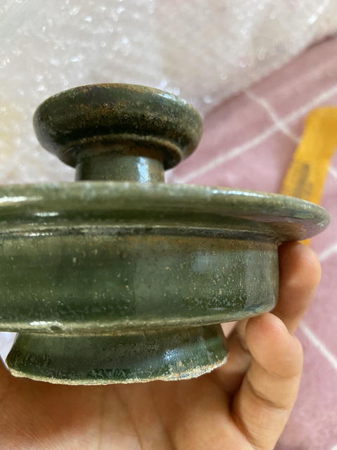 古玩陶瓷明綠釉盞拍賣，當(dāng)前價(jià)格800元