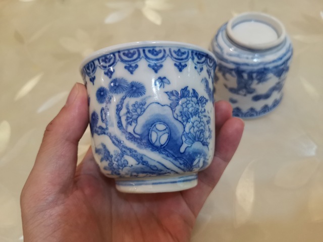 古玩陶瓷晚清民國嬰戲人物紋杯一對拍賣,當前價格1666元