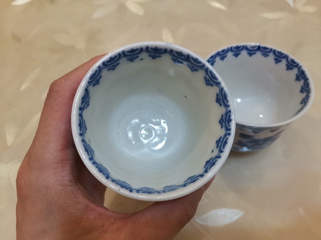 古玩陶瓷晚清民國嬰戲人物紋杯一對拍賣,當前價格1666元