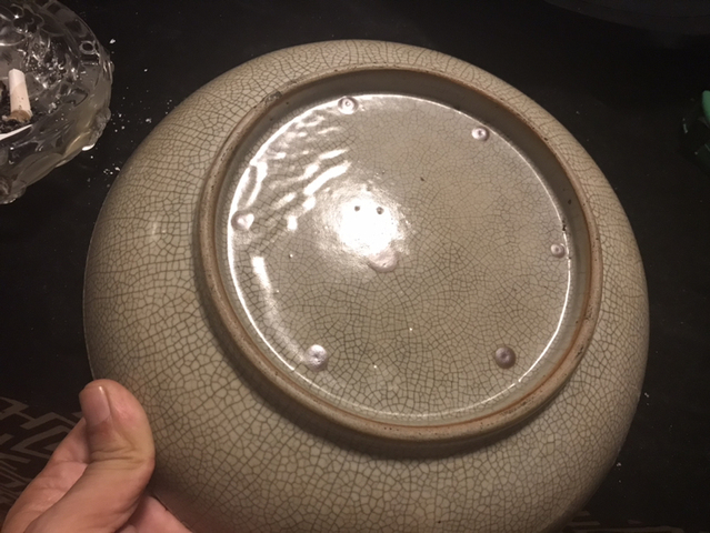 古玩陶瓷乾隆.哥釉七星盤拍賣,當前價格6000元