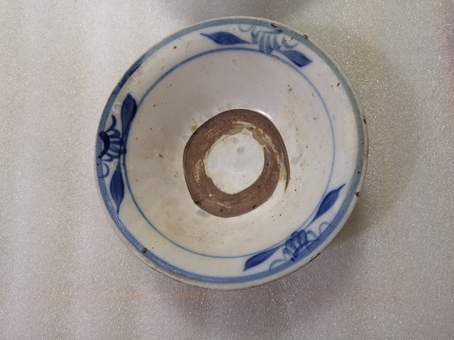 古玩陶瓷清代磁州窯青花碗拍賣，當前價格550元