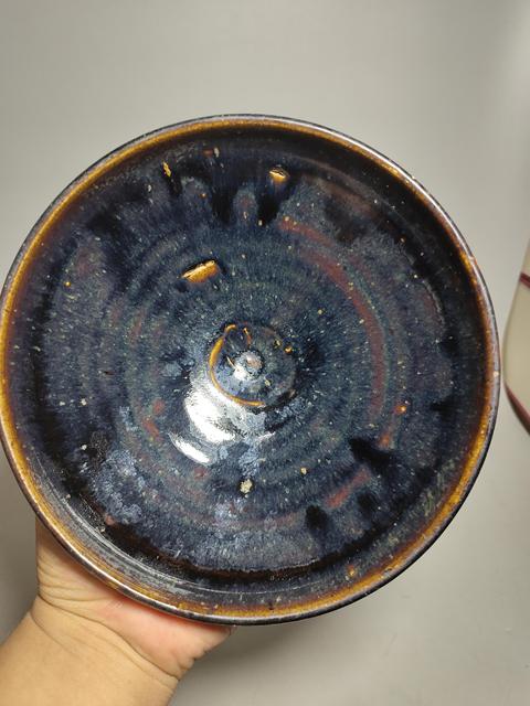 古玩陶瓷金元耀州瑪瑙紅釉大碗(黑玫瑰)拍賣,當前價格1200元