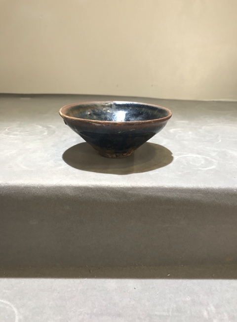 古玩陶瓷(宋代)建窯系黑釉窯變盞拍賣,當前價格1398元