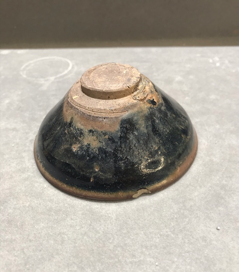 古玩陶瓷(宋代)建窯系黑釉窯變盞拍賣,當前價格1398元