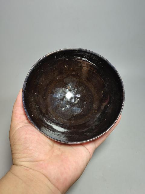 古玩陶瓷宋金耀州窯弦紋黑釉盞（茶器）拍賣(mài)，當(dāng)前價(jià)格9800元