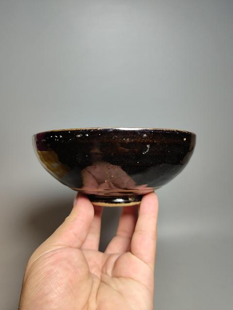 古玩陶瓷宋金耀州窯弦紋黑釉盞（茶器）拍賣(mài)，當(dāng)前價(jià)格9800元