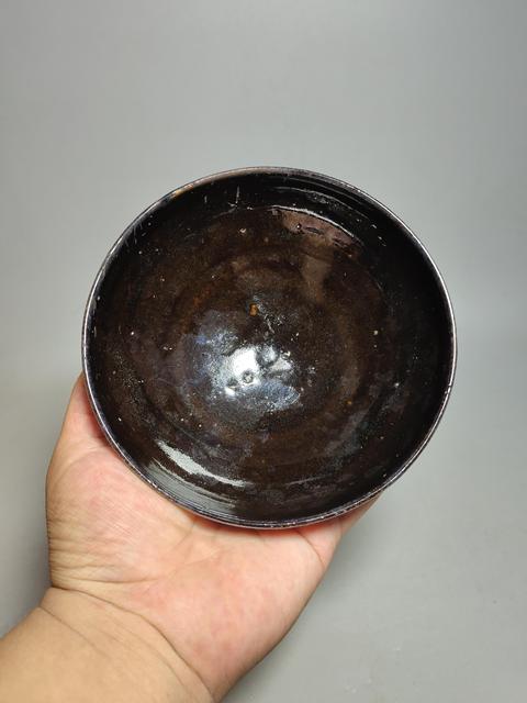 古玩陶瓷宋金耀州窯弦紋黑釉盞（茶器）拍賣(mài)，當(dāng)前價(jià)格9800元