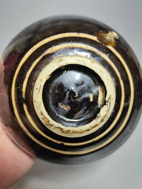 古玩陶瓷宋金耀州窯弦紋黑釉盞（茶器）拍賣(mài)，當(dāng)前價(jià)格9800元