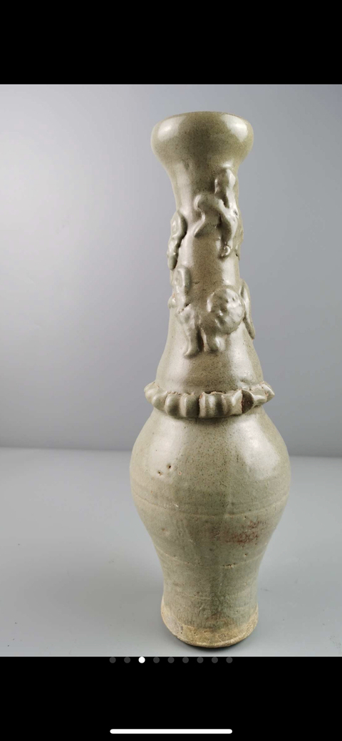 古玩陶瓷宋元影青釉堆塑龍紋瓶(保真卡)拍賣(mài),當(dāng)前價(jià)格2380元