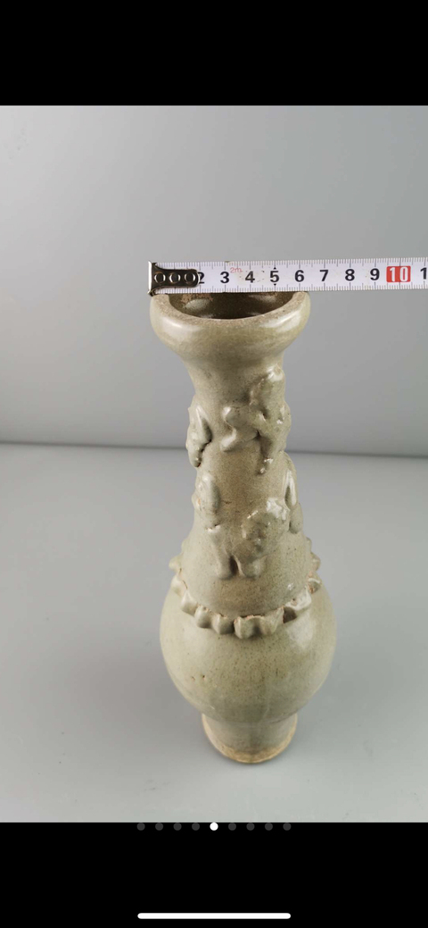 古玩陶瓷宋元影青釉堆塑龍紋瓶(保真卡)拍賣(mài),當(dāng)前價(jià)格2380元