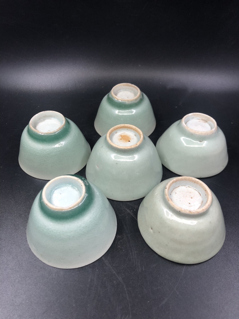 古玩陶瓷豆青釉杯拍賣，當(dāng)前價(jià)格2999元