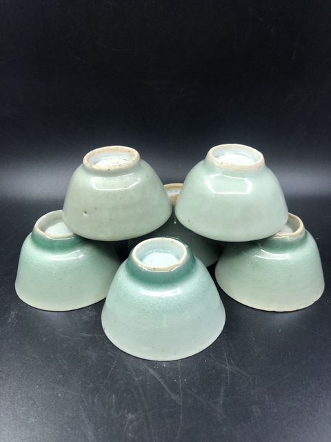 古玩陶瓷豆青釉杯拍賣，當(dāng)前價(jià)格2999元