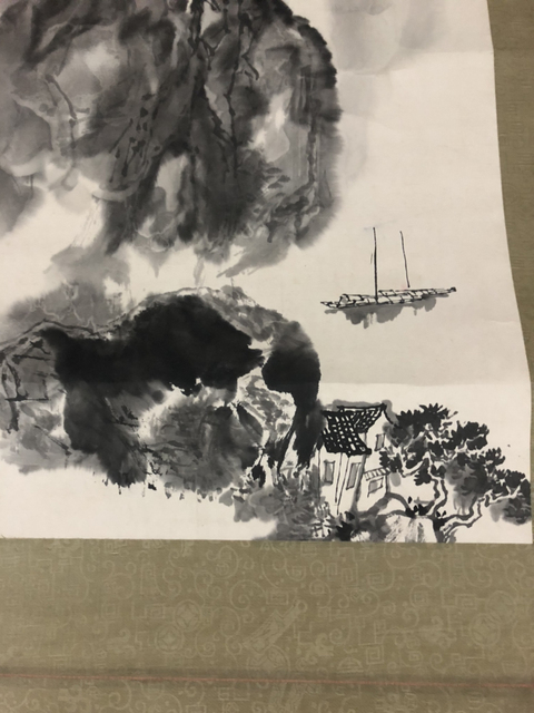 古玩字畫吳仁德 漓江山水拍賣,當前價格6000元