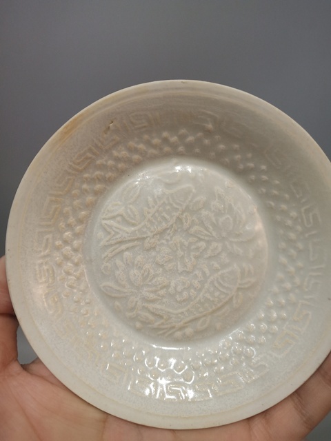 古玩陶瓷青白釉模印魚紋洗拍賣,當前價格3999元
